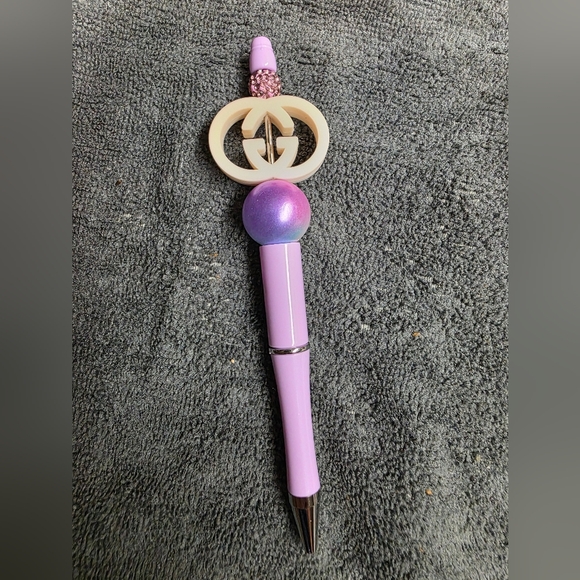 Accessories - Elegant Purple and Cream Pen